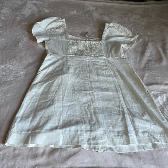 Sold! ❤️Madewell Linen-Cotton Puff-Sleeve Mini Dress - Picture 14 of 15